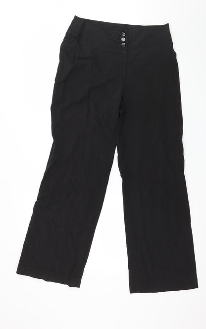 M&Co Womens Black   Trousers  Size 10 L29 in