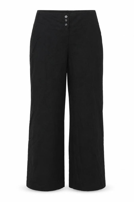 Womens UK Size 10 M&Co Regular Fit  Black Trousers