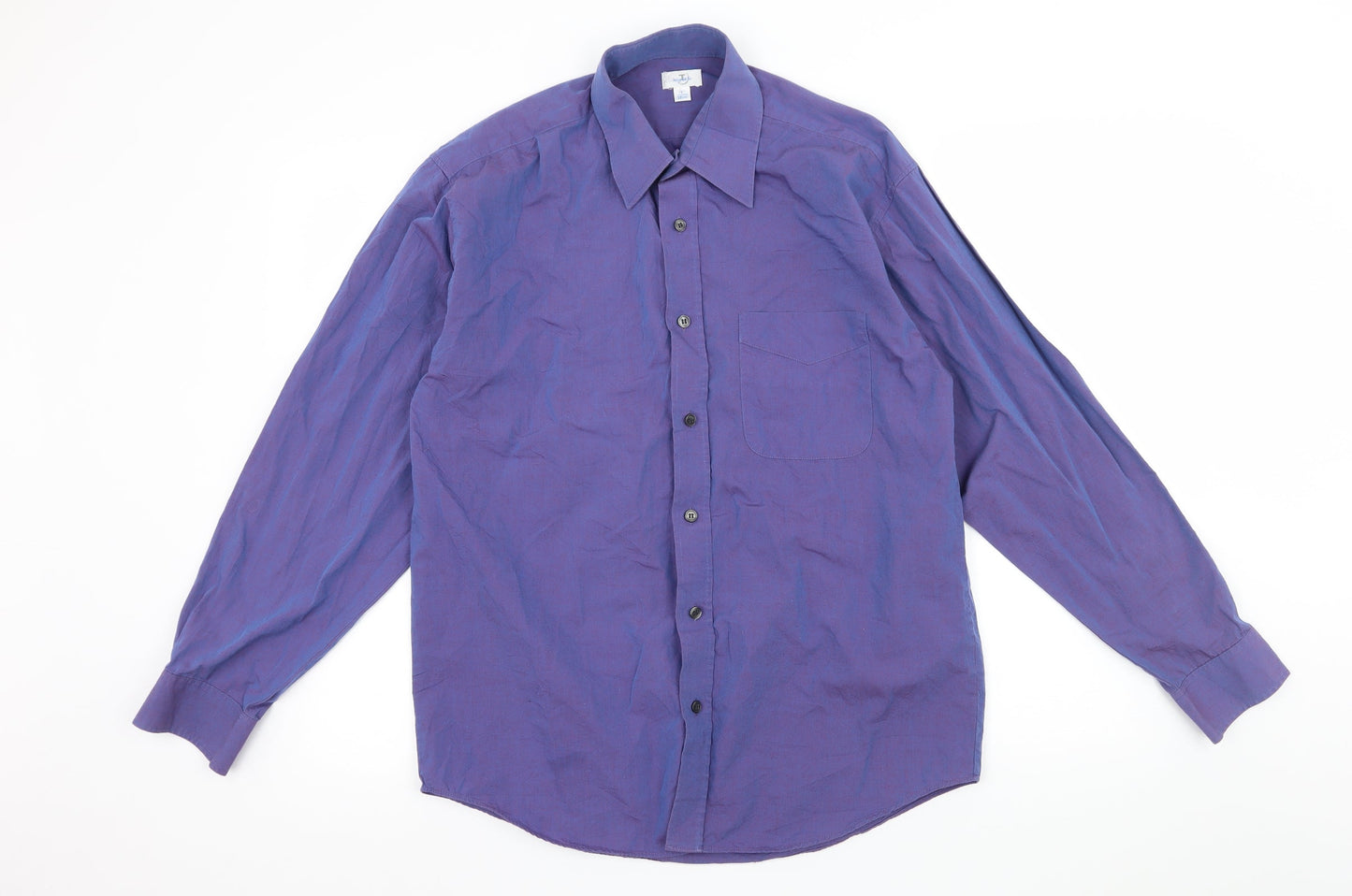 Tesco Mens Purple    Button-Up Size 15