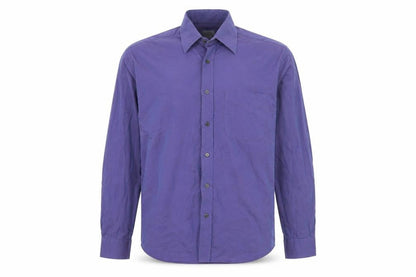 Mens UK Size 15 Tesco Purple  Button-Up Long Sleeve Casual Shirt