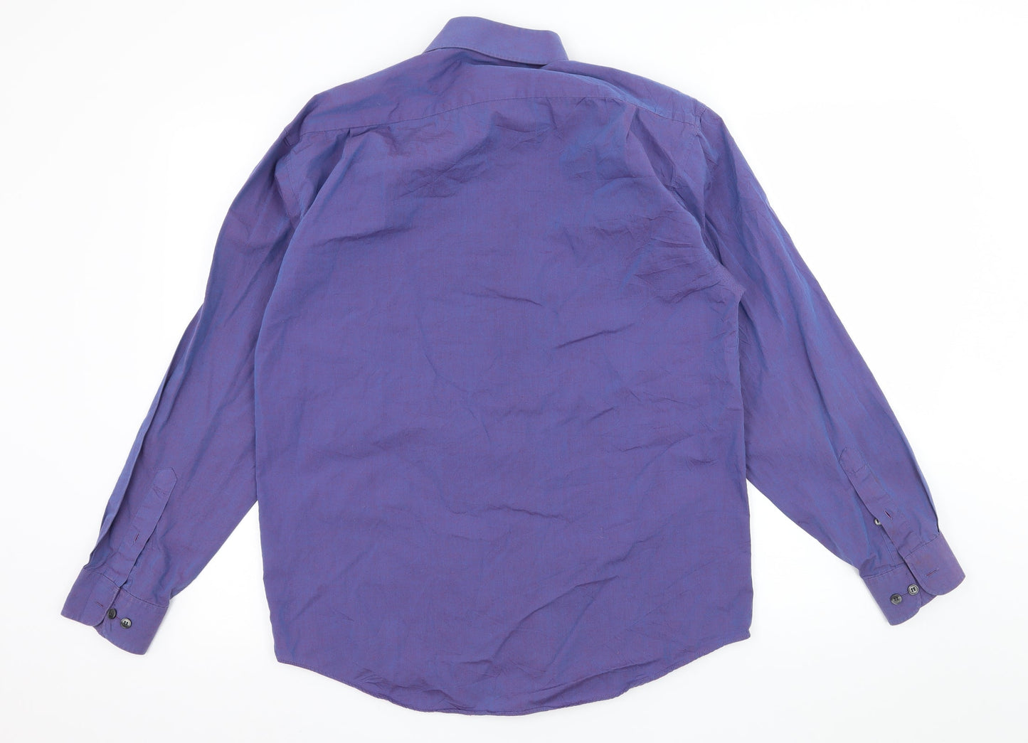 Tesco Mens Purple    Button-Up Size 15