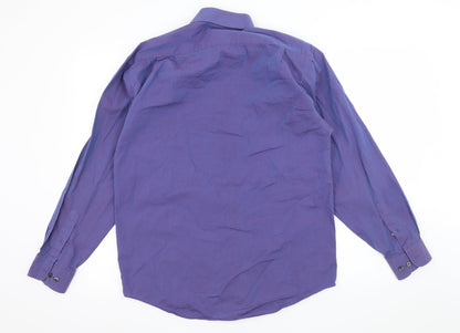 Tesco Mens Purple    Button-Up Size 15
