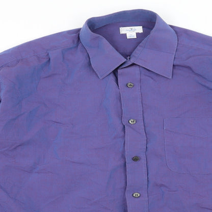 Tesco Mens Purple    Button-Up Size 15