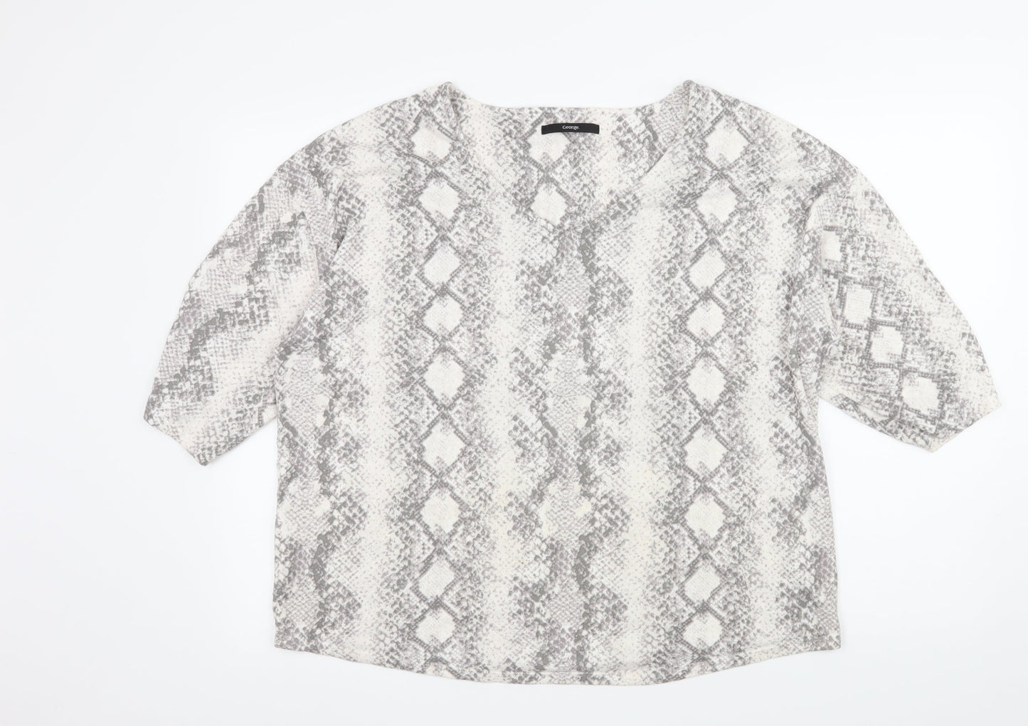 George Womens Grey   Basic T-Shirt Size 18