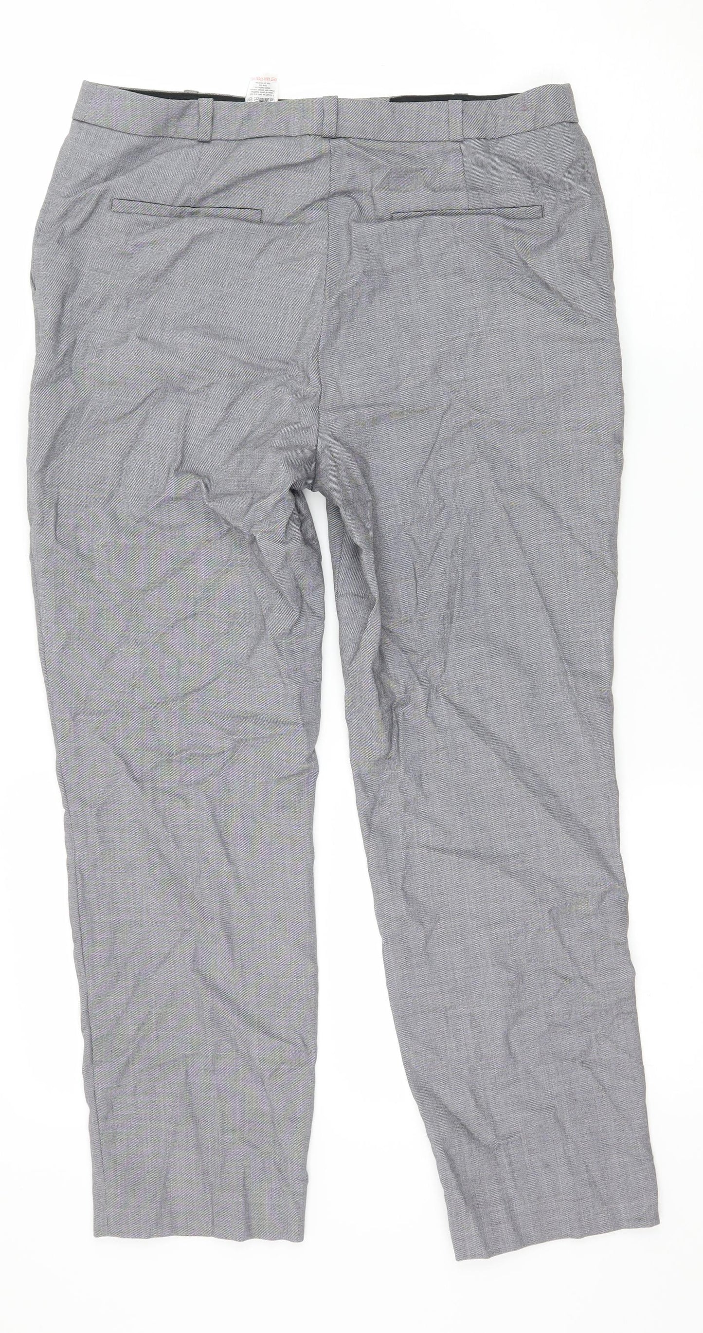 Womens UK Size 10 NEXT Regular Fit  Grey Trousers