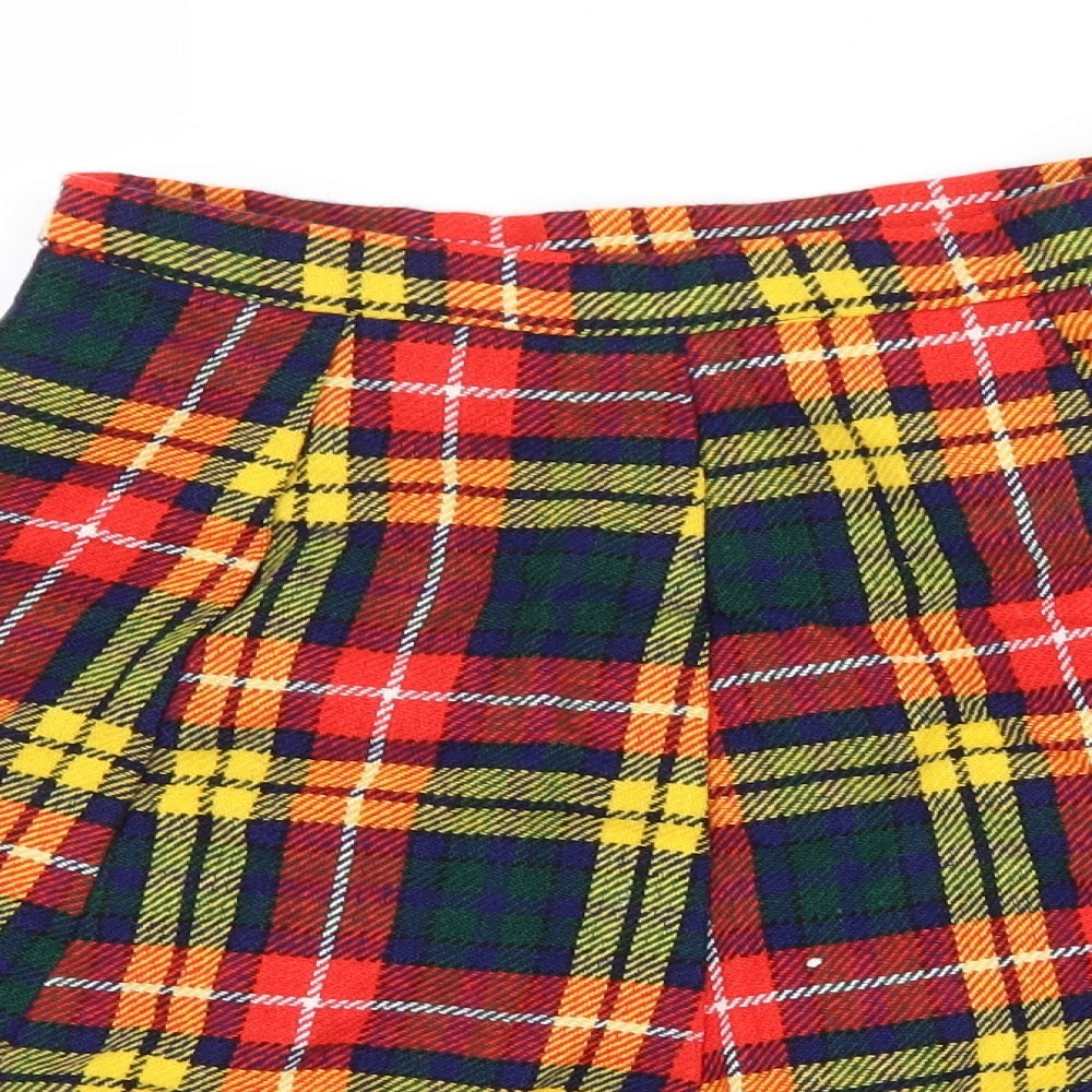The Fashion Pirate Womens Multicoloured Check  Flare Skirt Size 26 in