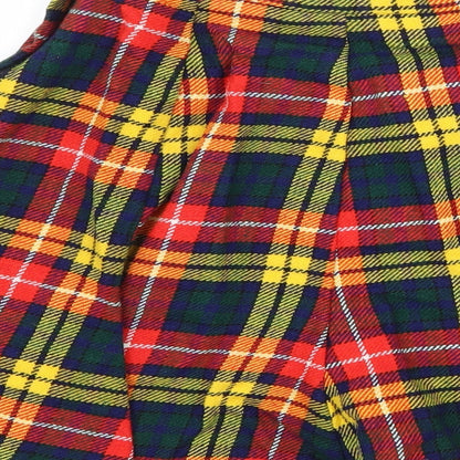 The Fashion Pirate Womens Multicoloured Check  Flare Skirt Size 26 in