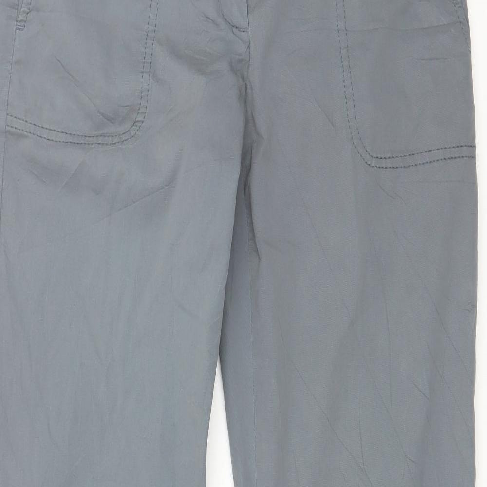 Womens UK Size 4 Theory Regular Fit  Grey Trousers