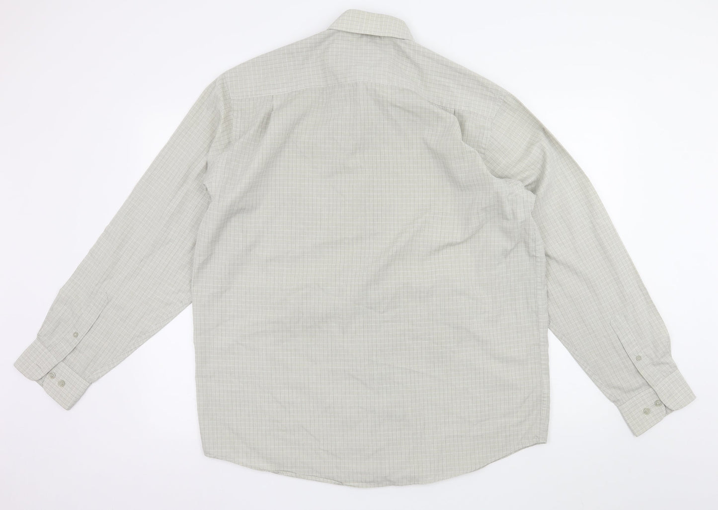 Copper Stone Mens Grey Check   Polo Size 16.5