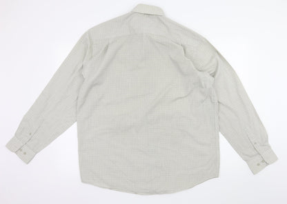 Copper Stone Mens Grey Check   Polo Size 16.5