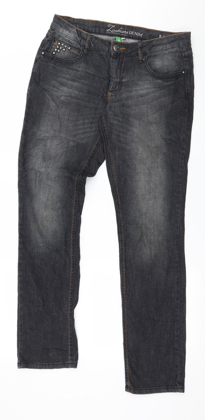 Zabaione Womens Grey  Denim Bootcut Jeans Size 38 in L32 in