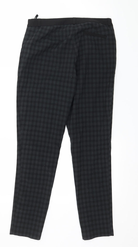 New Look Womens Green Check  Trousers  Size 10 L27 in