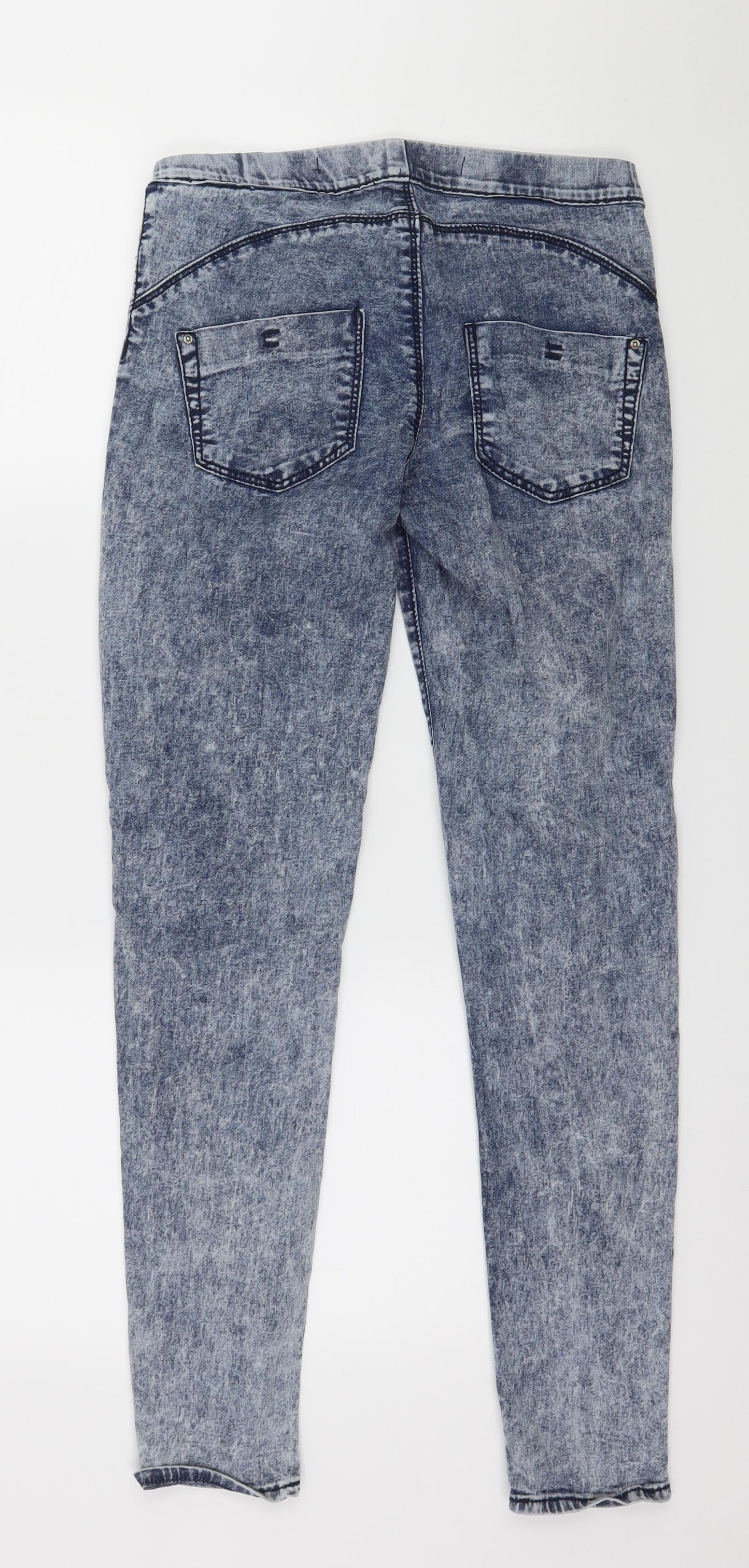 Denim & Co. Womens Blue  Denim Jegging Jeans Size 6 L28 in