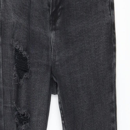 New Look Girls Grey  Denim Skinny Jeans Size 12 Years - Distressed