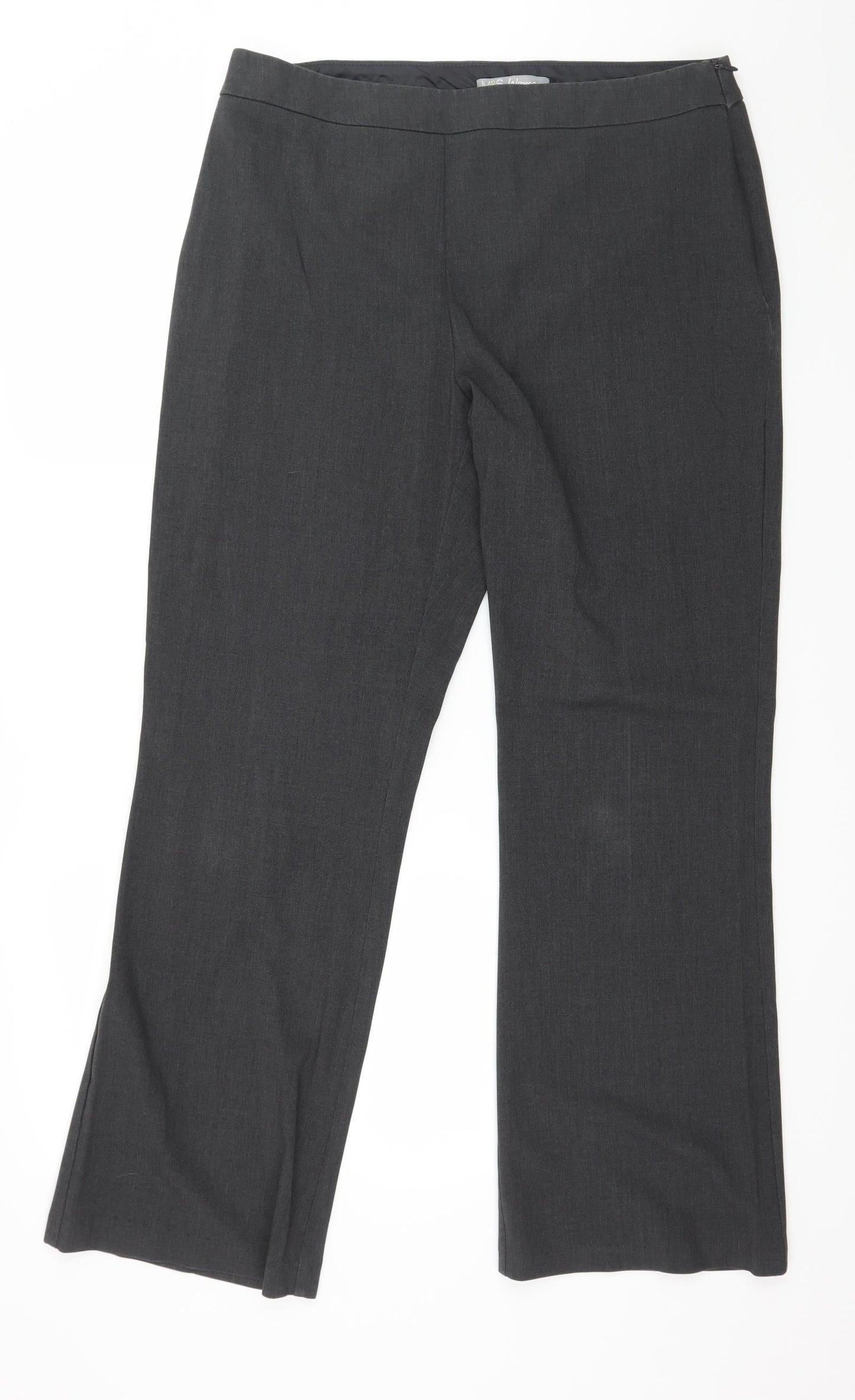 Womens UK Size 14 Marks and Spencer Regular Fit  Grey Trousers
