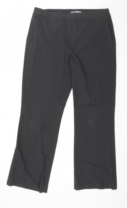 Womens UK Size 14 Marks and Spencer Regular Fit  Grey Trousers