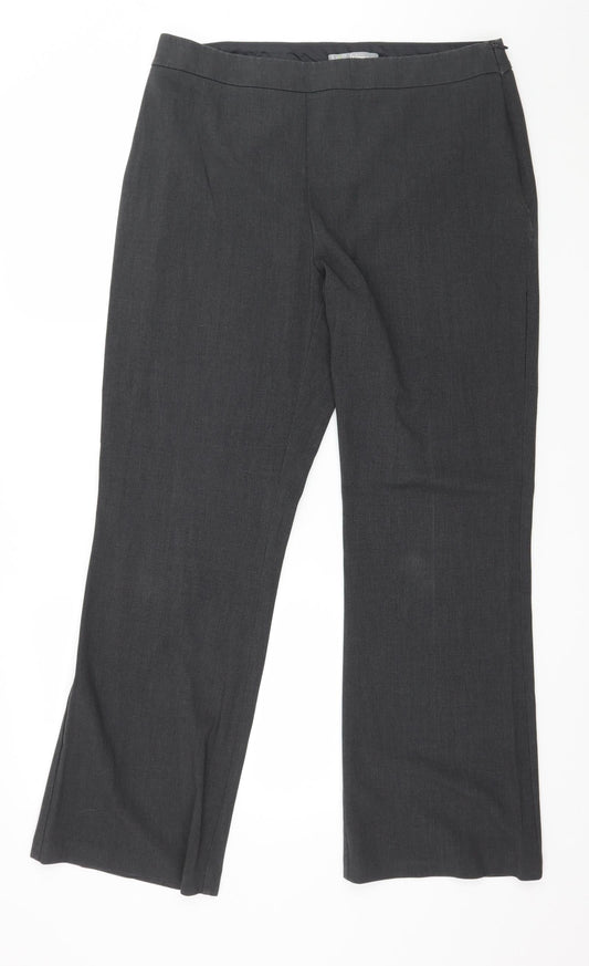 Womens UK Size 14 Marks and Spencer Regular Fit  Grey Trousers