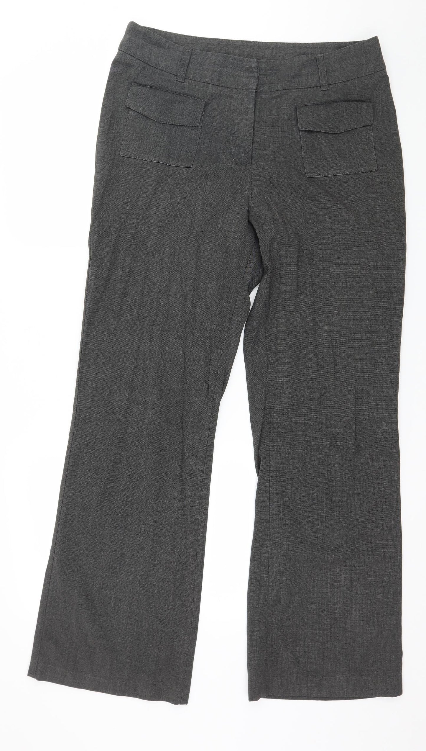 Womens UK Size 14 Marks and Spencer Regular Fit  Grey Trousers