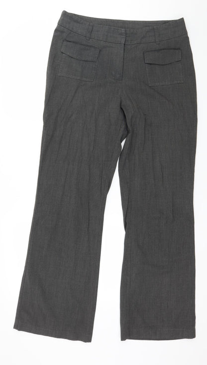 Womens UK Size 14 Marks and Spencer Regular Fit  Grey Trousers