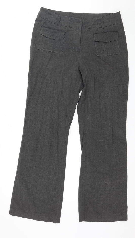 Womens UK Size 14 Marks and Spencer Regular Fit  Grey Trousers