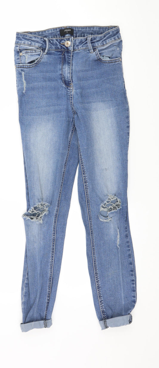Matalan Womens Blue  Denim Skinny Jeans Size 10 L25 in