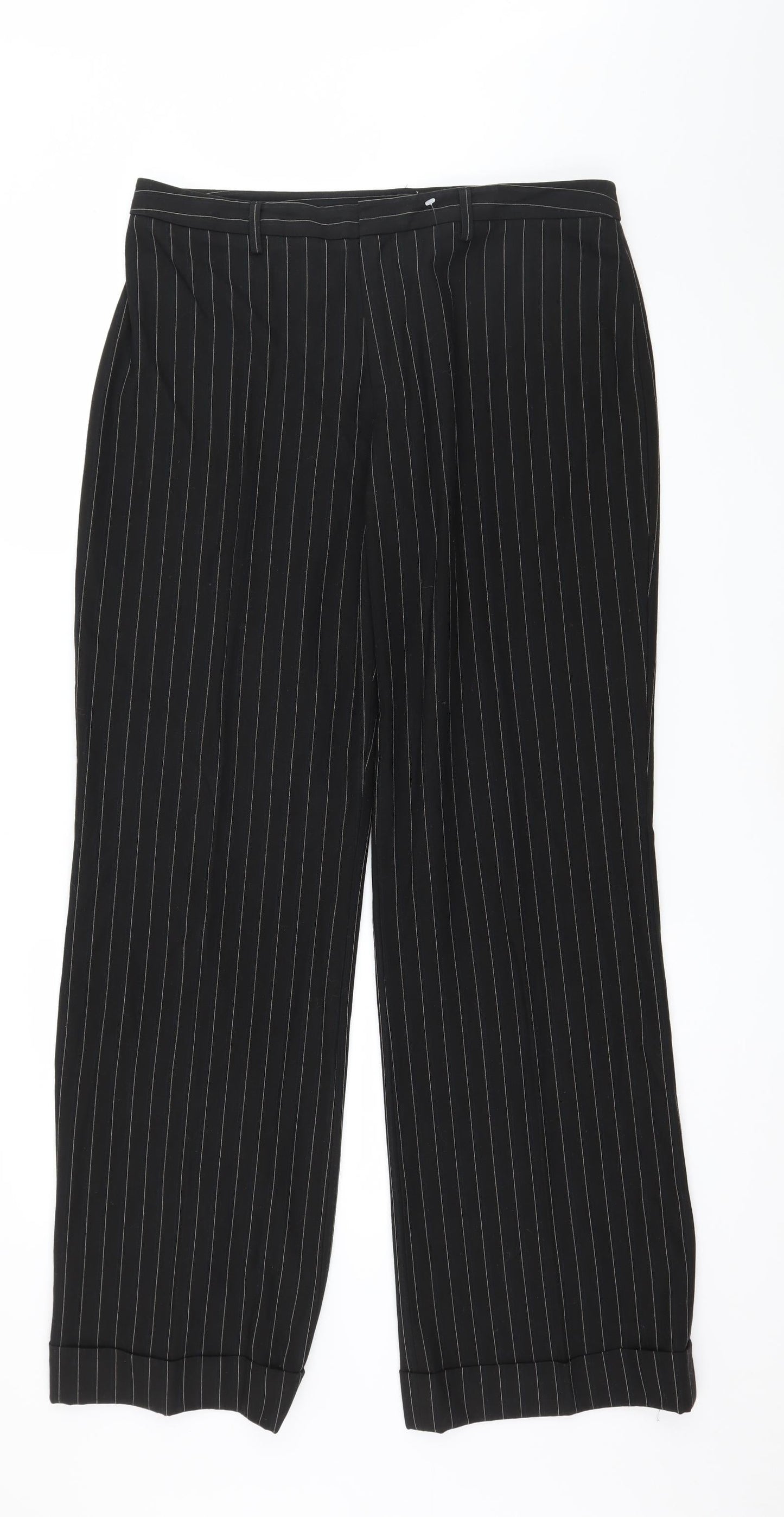 Womens UK Size 34 in Preworn Regular Fit  Black Trousers