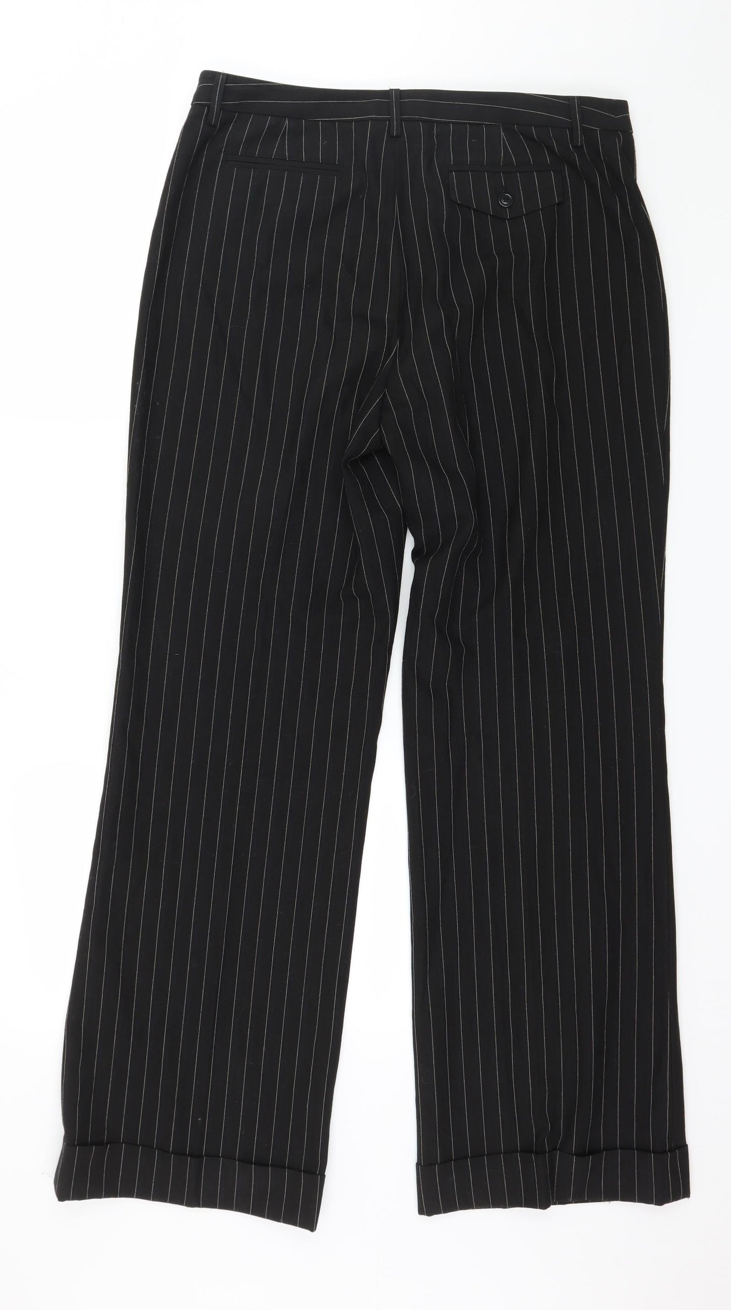 Womens UK Size 34 in Preworn Regular Fit  Black Trousers