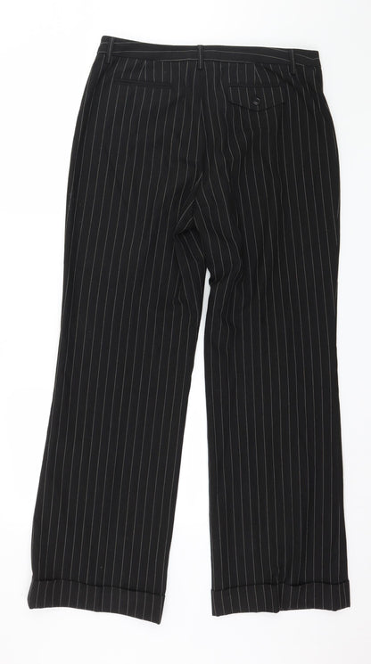 Womens UK Size 34 in Preworn Regular Fit  Black Trousers