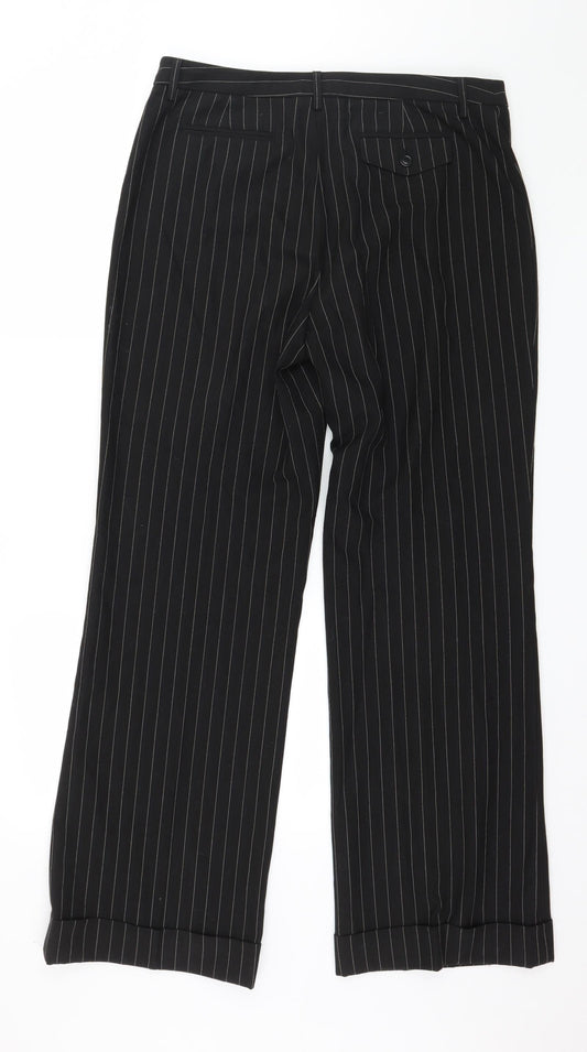 Womens UK Size 34 in Preworn Regular Fit  Black Trousers