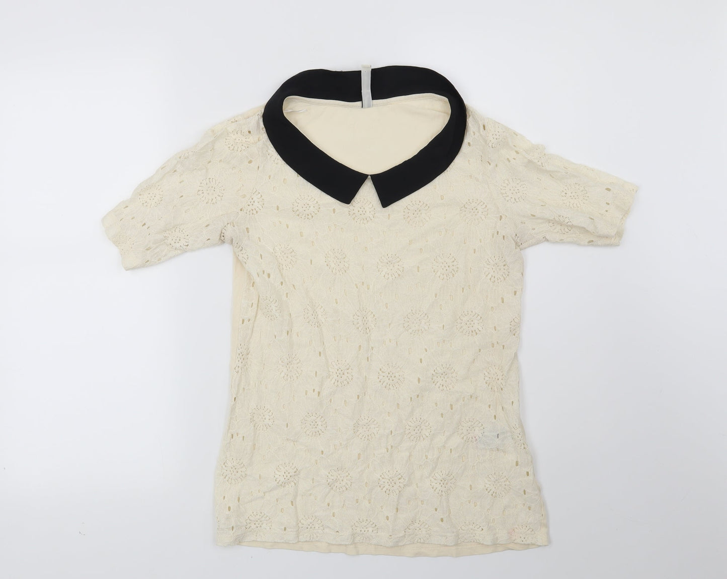 Womens UK Size 8 NEXT Beige Basic Blouse