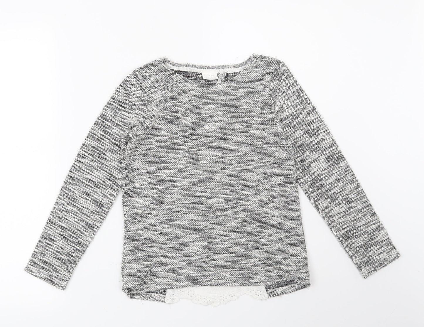 F&F Girls Grey   Pullover Jumper Size 8-9 Years