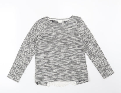 F&F Girls Grey   Pullover Jumper Size 8-9 Years