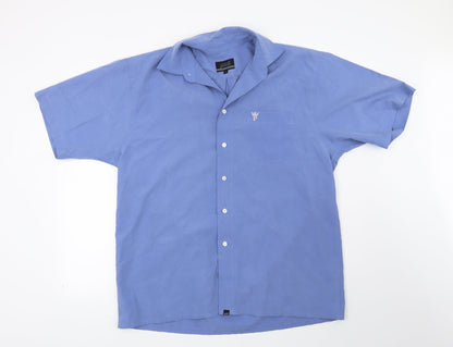 Mens UK Collar Size L Pod Smart Blue  Dress Shirt