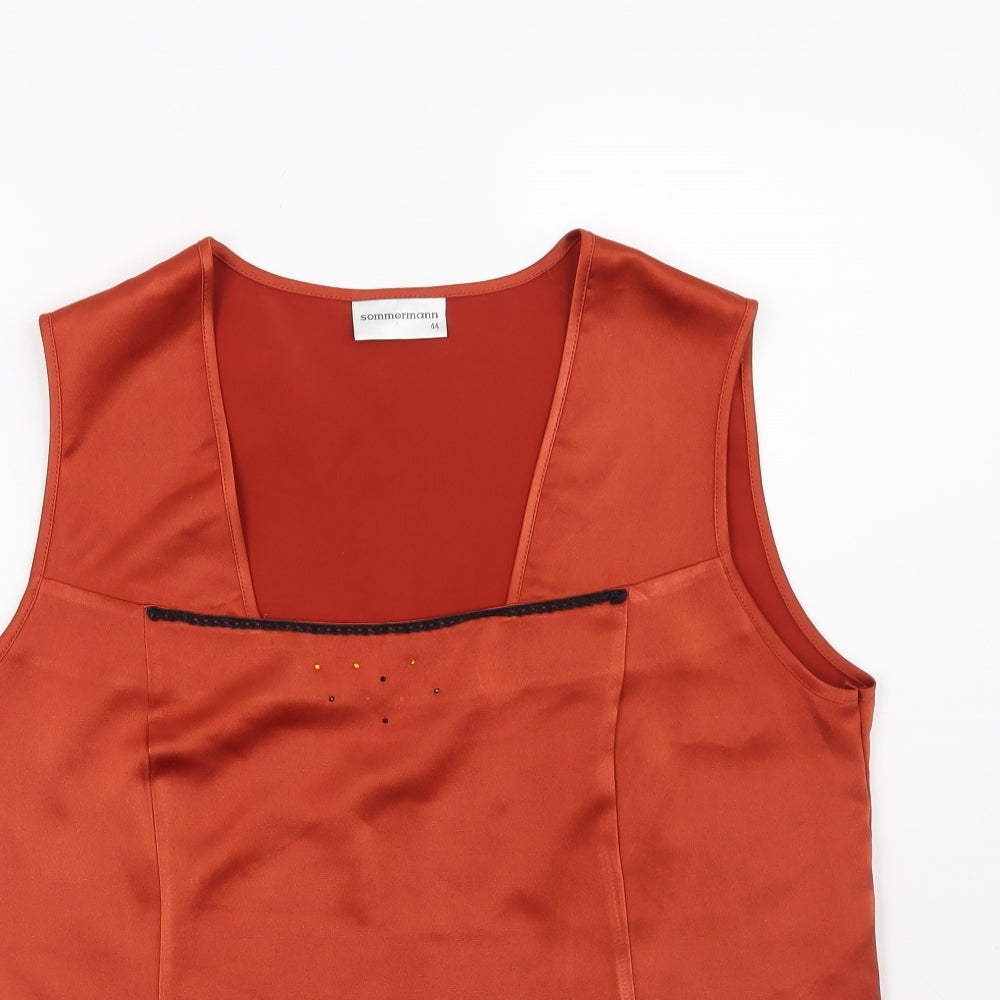 Womens UK Size 16 Sommermann Orange Basic Blouse