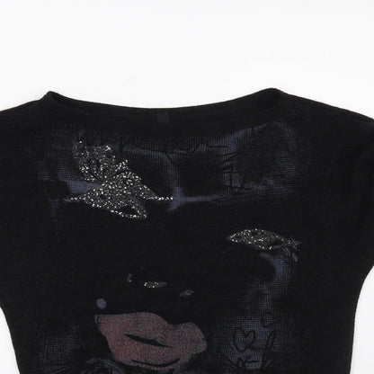 Preworn Womens Black   Pullover Jumper Size 12