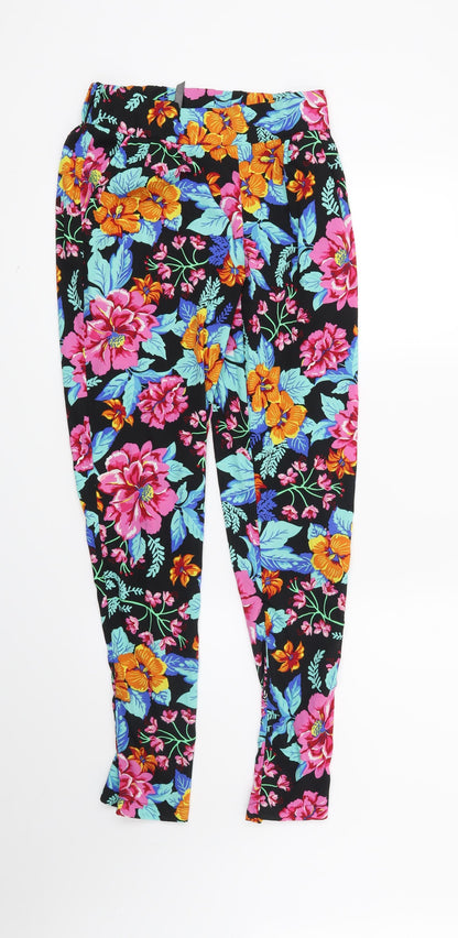 Womens UK Size 8 Preworn Regular Fit  Black Trousers