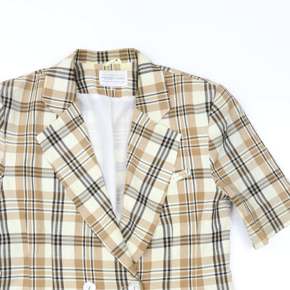 Perceptions Womens Brown Check  Jacket  Size 14
