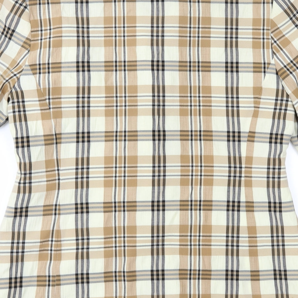 Perceptions Womens Brown Check  Jacket  Size 14