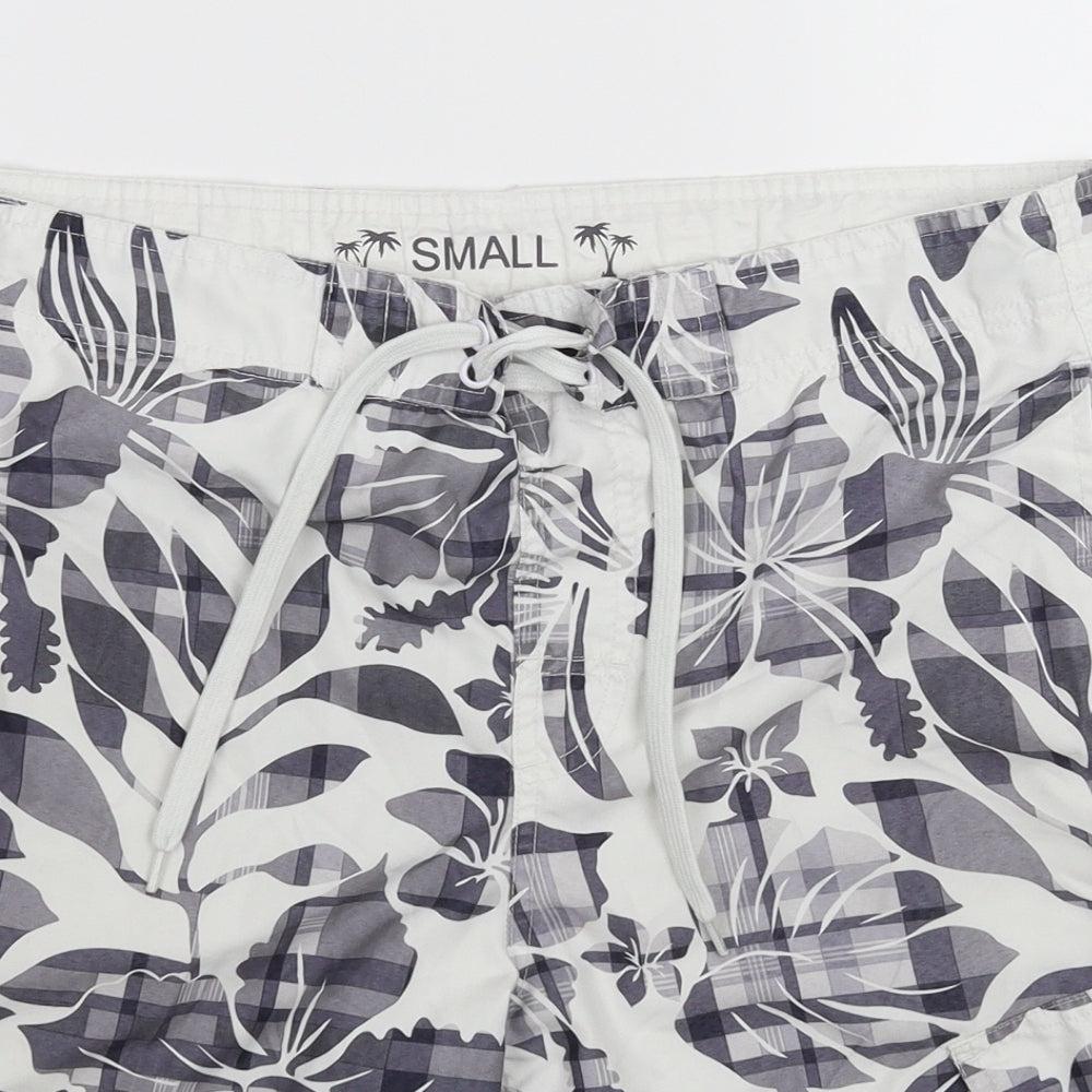 Cedar Wood State Mens White Floral  Cargo Shorts Size S