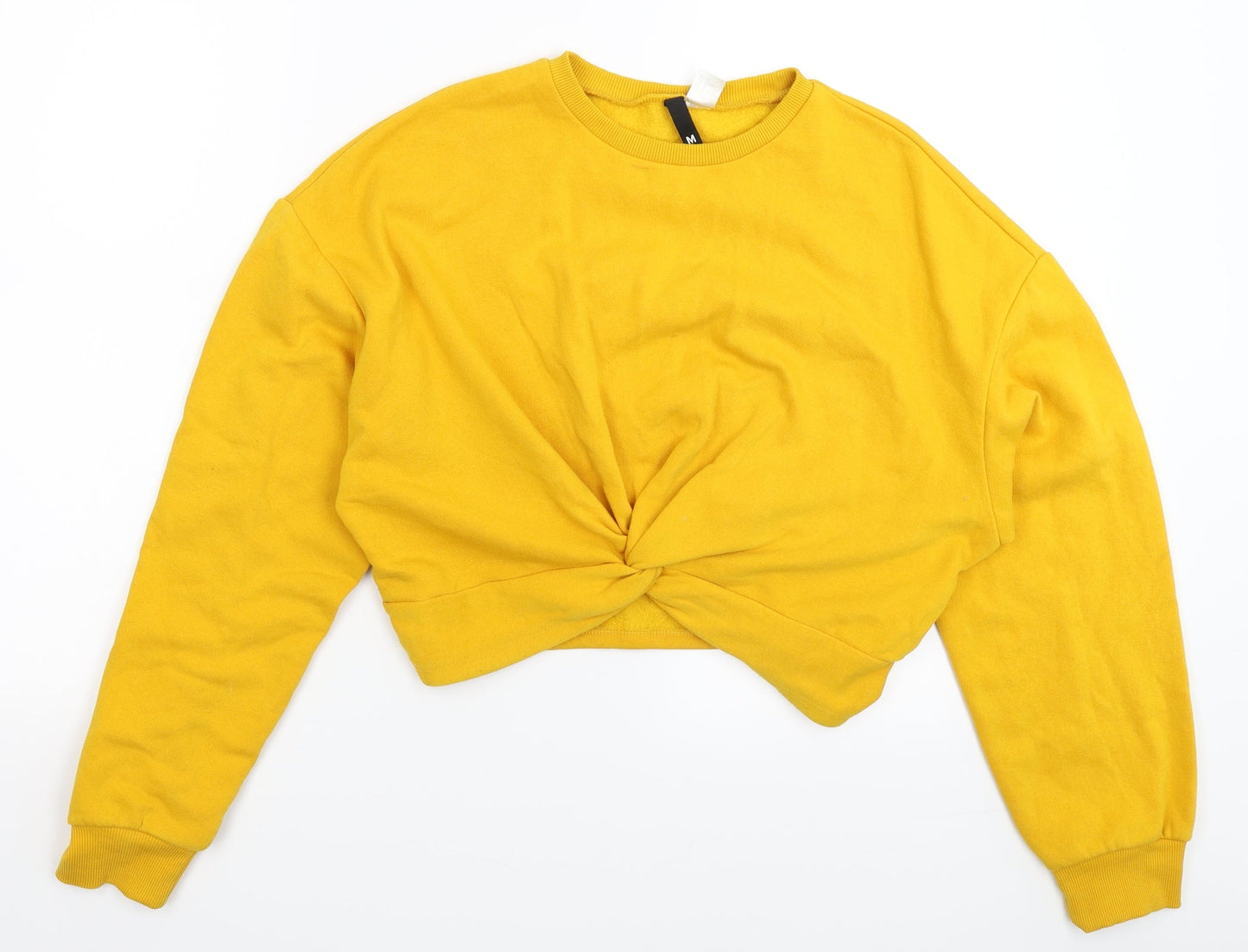 Divided Womens Yellow   Pullover Sweatshirt Size M