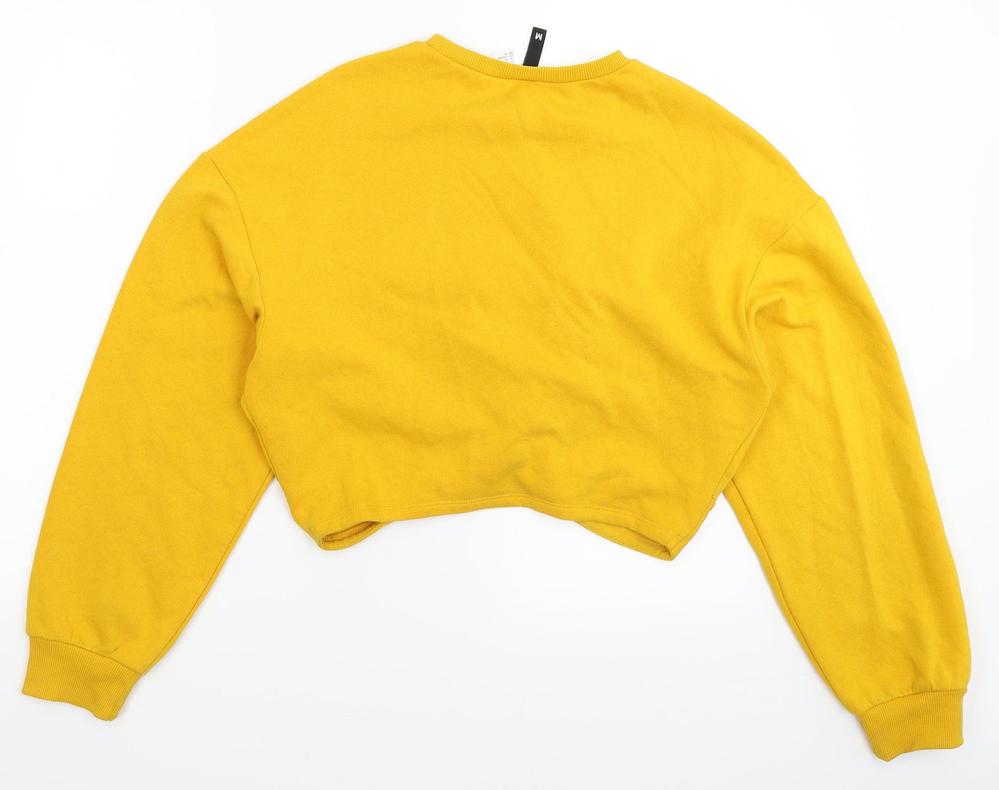 Divided Womens Yellow   Pullover Sweatshirt Size M
