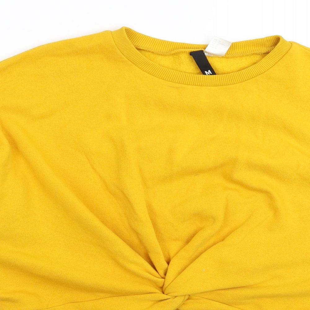 Divided Womens Yellow   Pullover Sweatshirt Size M