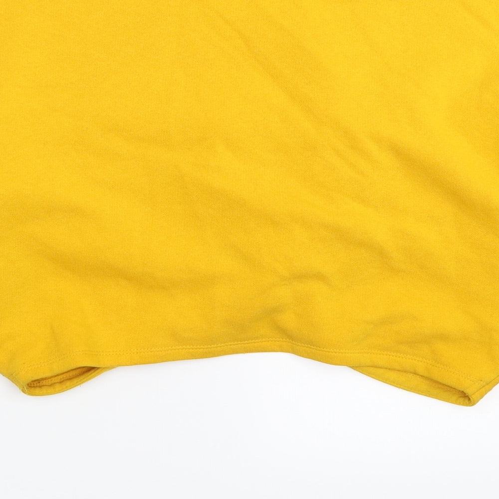 Divided Womens Yellow   Pullover Sweatshirt Size M