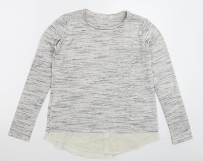 H&M Girls Grey  Knit Pullover Jumper Size 13-14 Years