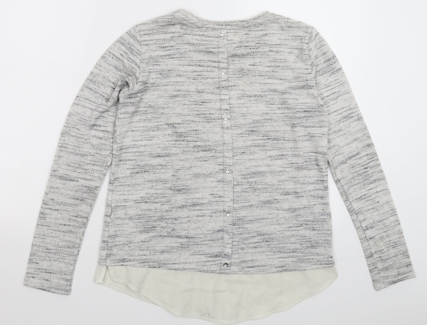 H&M Girls Grey  Knit Pullover Jumper Size 13-14 Years