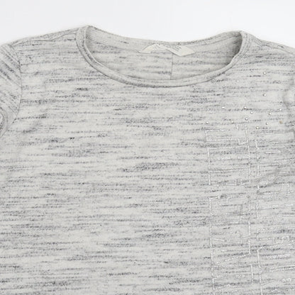 H&M Girls Grey  Knit Pullover Jumper Size 13-14 Years