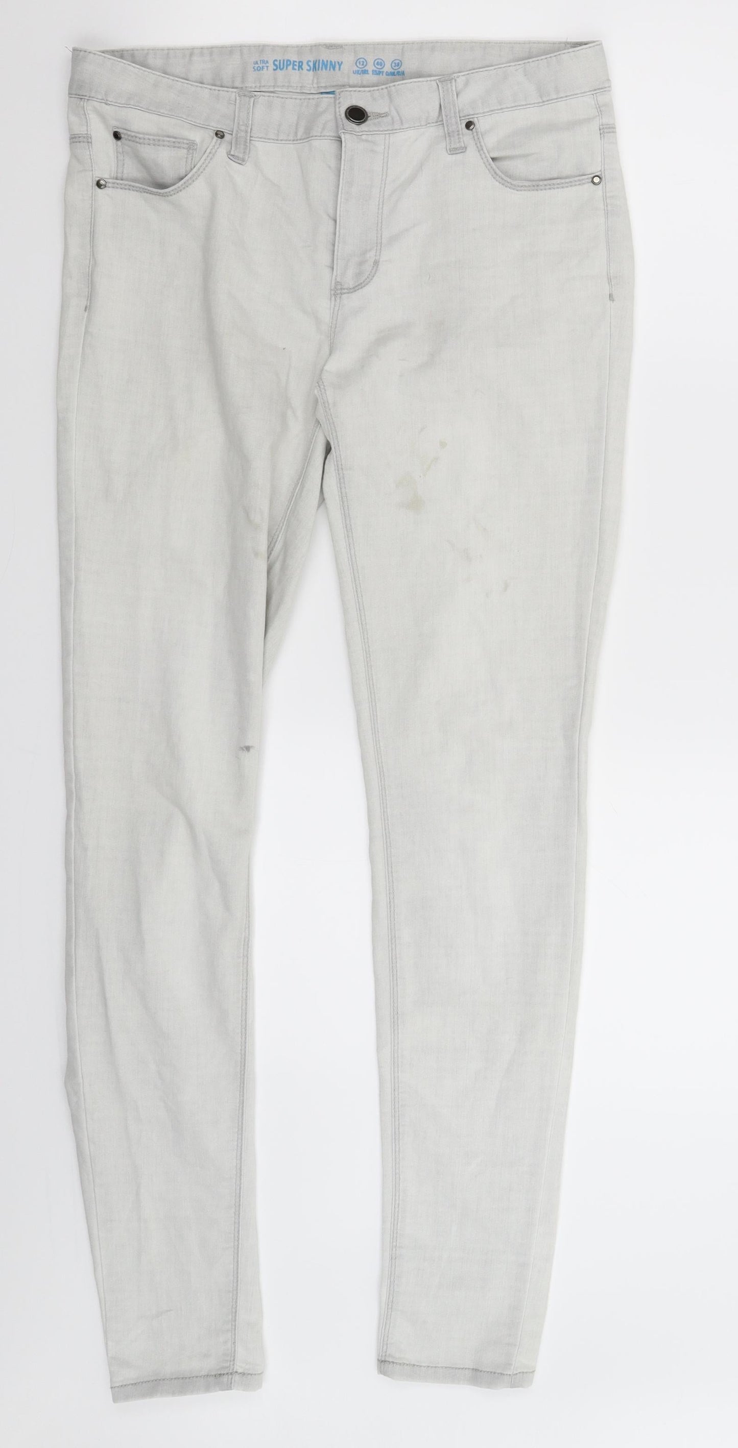 Denim Co Womens Grey  Denim Jegging Jeans Size 12 L30 in