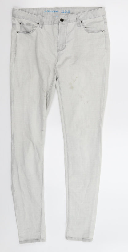 Denim Co Womens Grey  Denim Jegging Jeans Size 12 L30 in