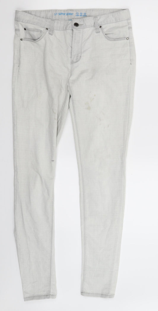 Denim Co Womens Grey  Denim Jegging Jeans Size 12 L30 in