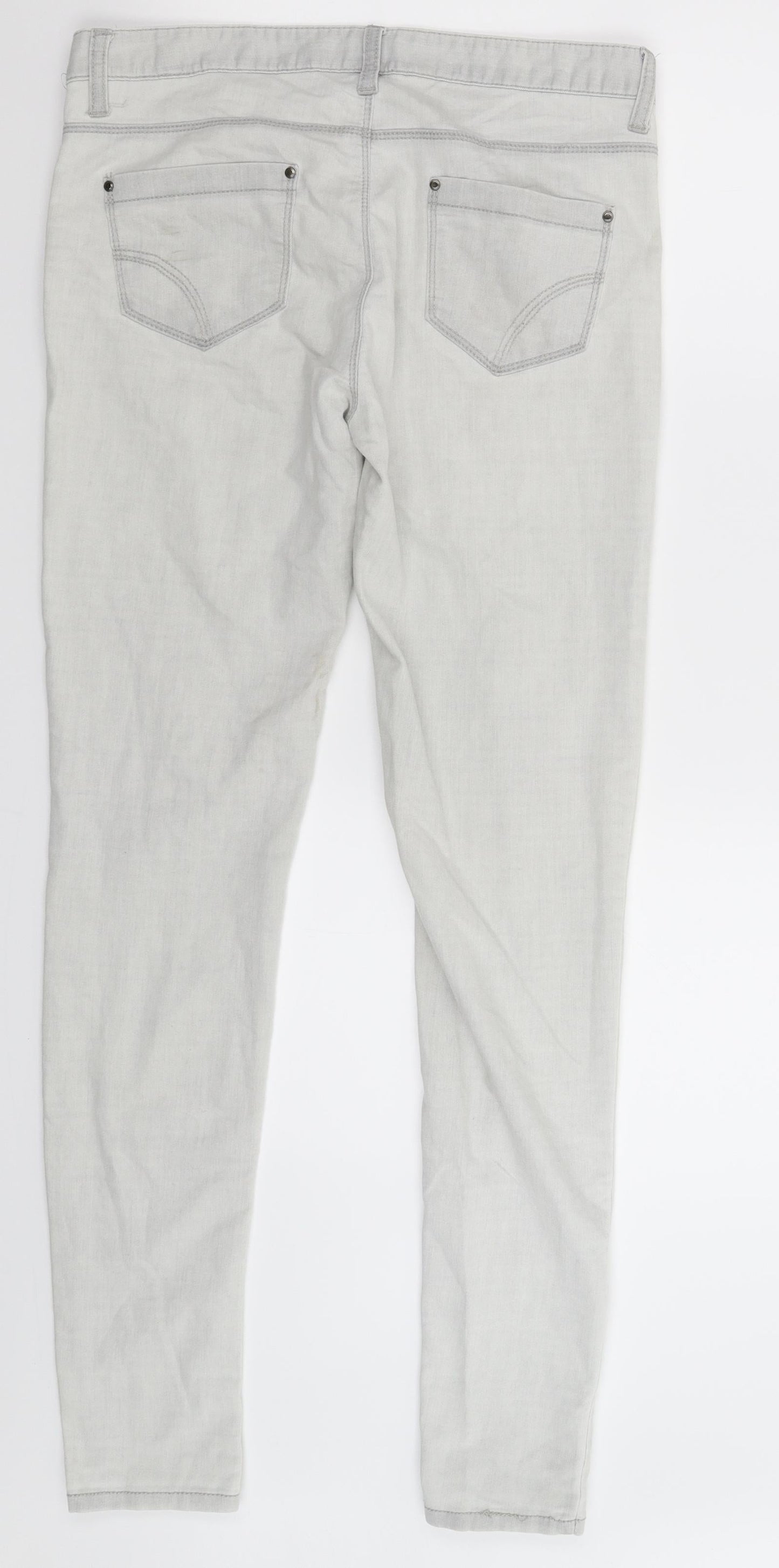 Denim Co Womens Grey  Denim Jegging Jeans Size 12 L30 in